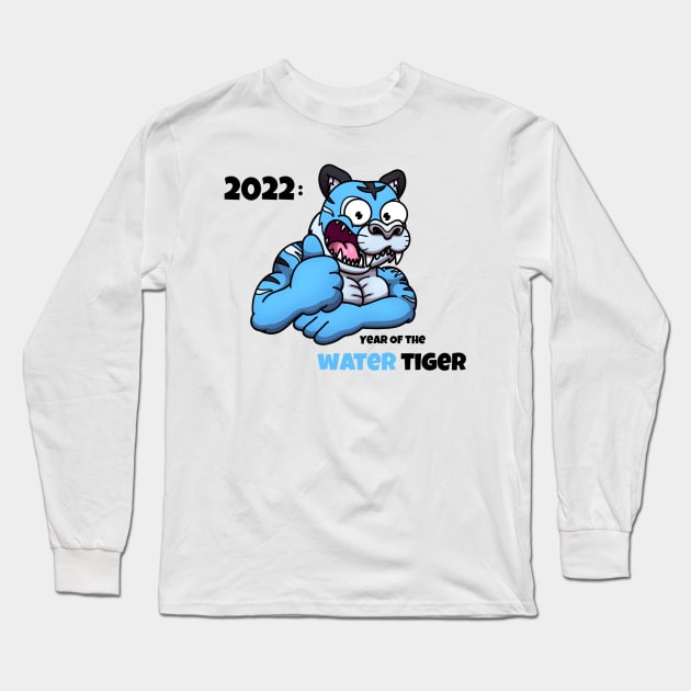 Chinese Zodiac Lunar New Year Water Tiger Long Sleeve T-Shirt by TheMaskedTooner